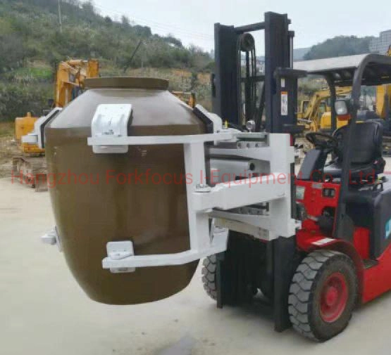 OEM Forklift Drum Tipping Device Attachments Forkfocus Forklifts Customizable Extensions