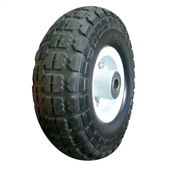 13 Inch 3.00-8 PU Rubber Foam Wheel for Wheelbarrow Trolley Wheel Wheelbarrow Solid Wheel with Plastic Rim Tubeless Tire