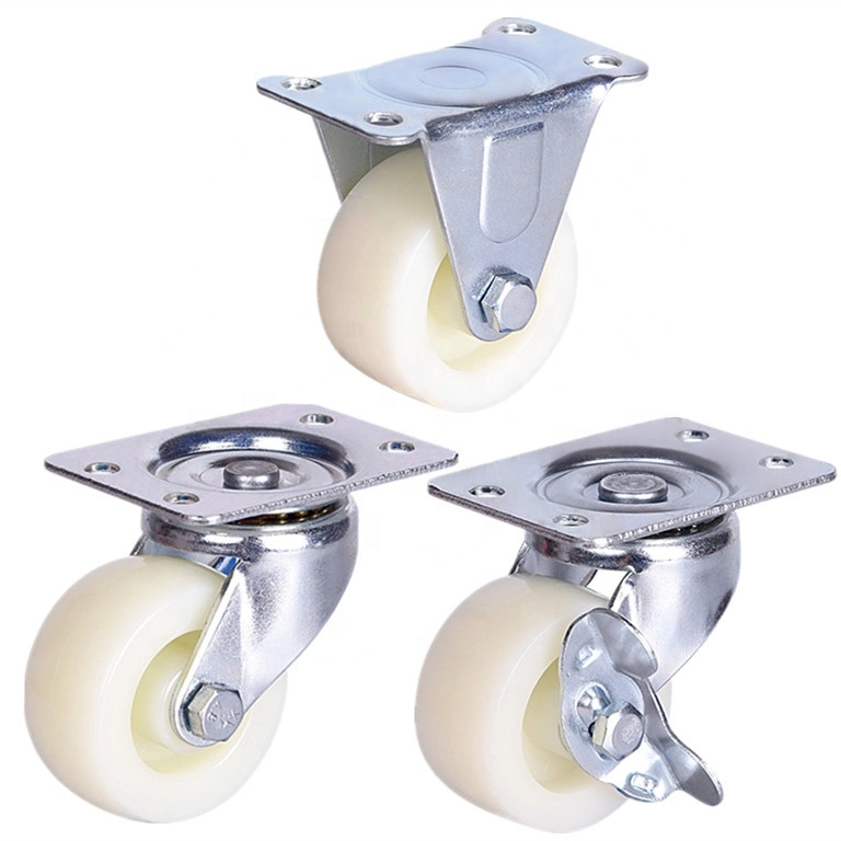 Light Directional Wheelbarrow Brake Caster Wheel Casters White Fat Universal Caster Wheels