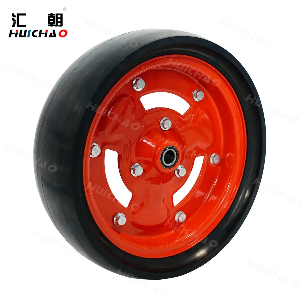 Spoked Steel Rim Semi Pneumatic Tyre 320X110mm Press Wheel for Agricultural Planter