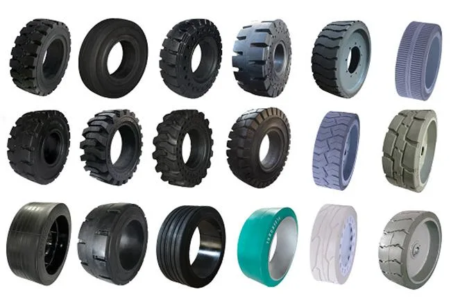 Heavy Duty Tires Polyurethane Filling Solid Tire 19.5 Inch Solid Rubber Tires PU Foam Wheel 15-19.5