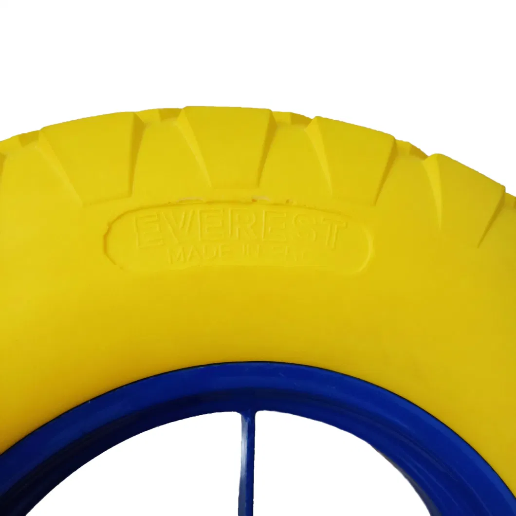 16&quot; 4.80/4.00-8 Flat Free Solid Polyurethane Tire for Wheelbarrow