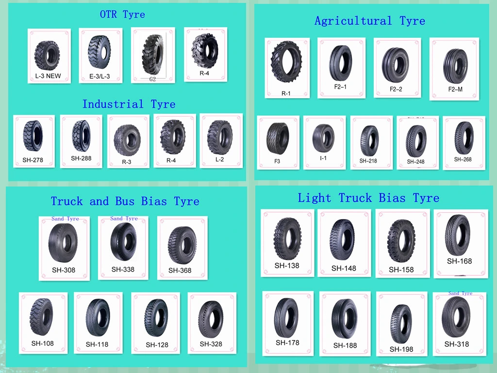 F2-1 High Quality Agricultural Tyre Tractor Natural Rubber Tires (6.50-20, 6.50-16)