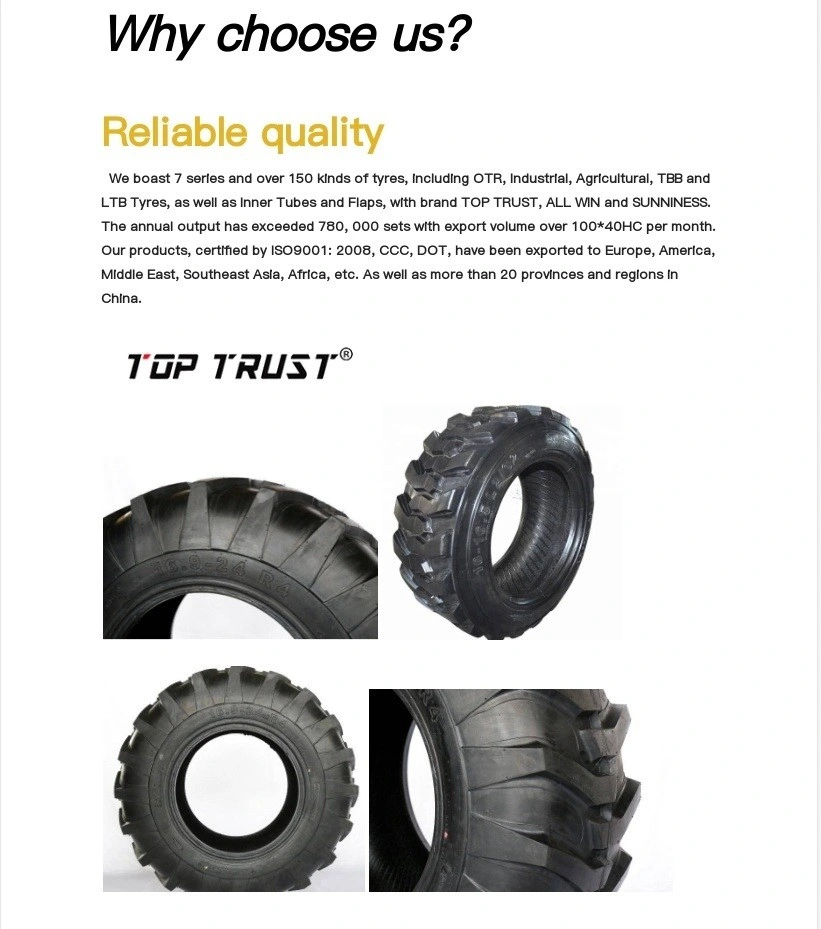 Top Trust Agricultural Tyre F2 Tractor F2-1 5.00-15 4.00-16