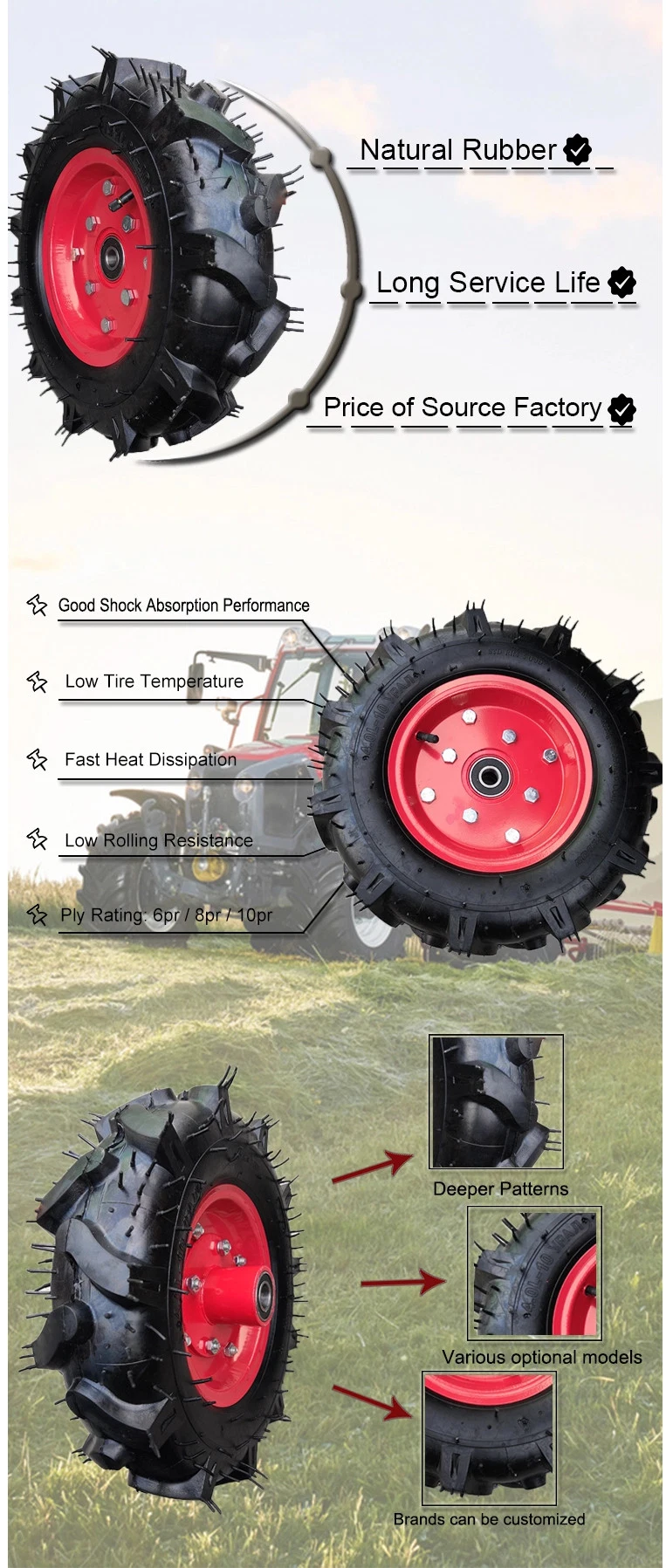 High Flotation Farm Implement Agricultural Tyre Forestry Tire Rims Cheap Tires