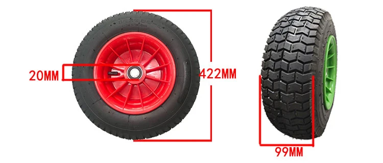 16X6.50-8 Trailer Pneumatic Wheel Lawn Mower Rubber Wheel for Pedal Go Kart