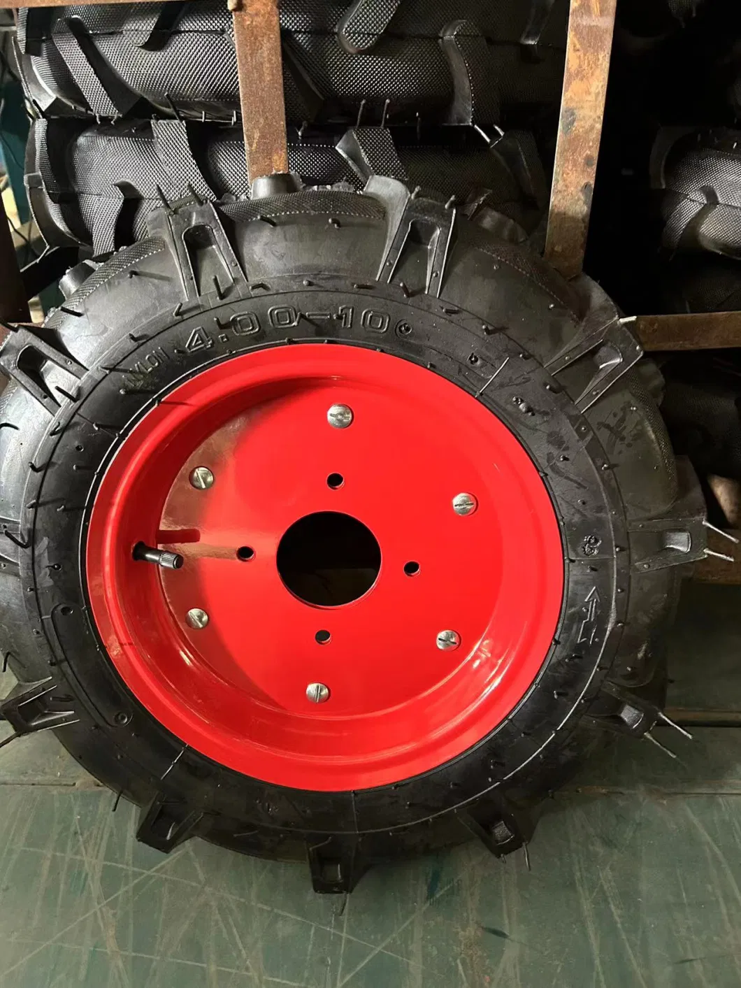 4.00-10 Agricultural Tractor Tire with Inner Tuber and Rim Tractor Wheel