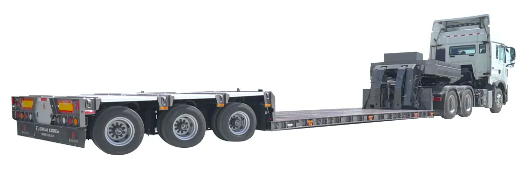 Best Selling Flat Bed 40 Foot Goose Neck Forklift Gooseneck Semitrailer 20FT Container Trailer Flatbed Semi