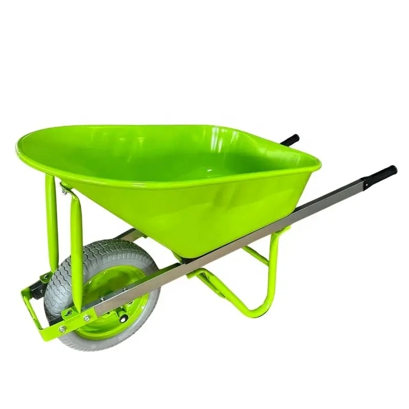 100L Extra Heavy Duty Builders Wheelbarrow Wide Pump up Tyre Steel Wheel Barrow