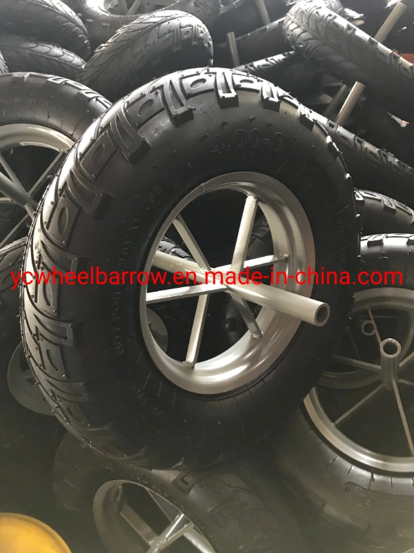 4.80/4.00-8 Wheelbarrow Pneumatic Rubber Tire/ 4.00-8 Wheel Barrow Wheel with Plastic Rim