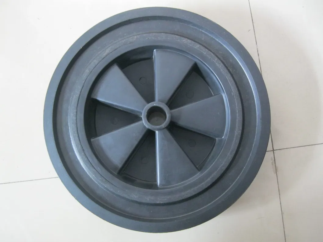 Factory Direct Selling 12X2 Solid Wheel with Steel Rim Strong and High Weight Load