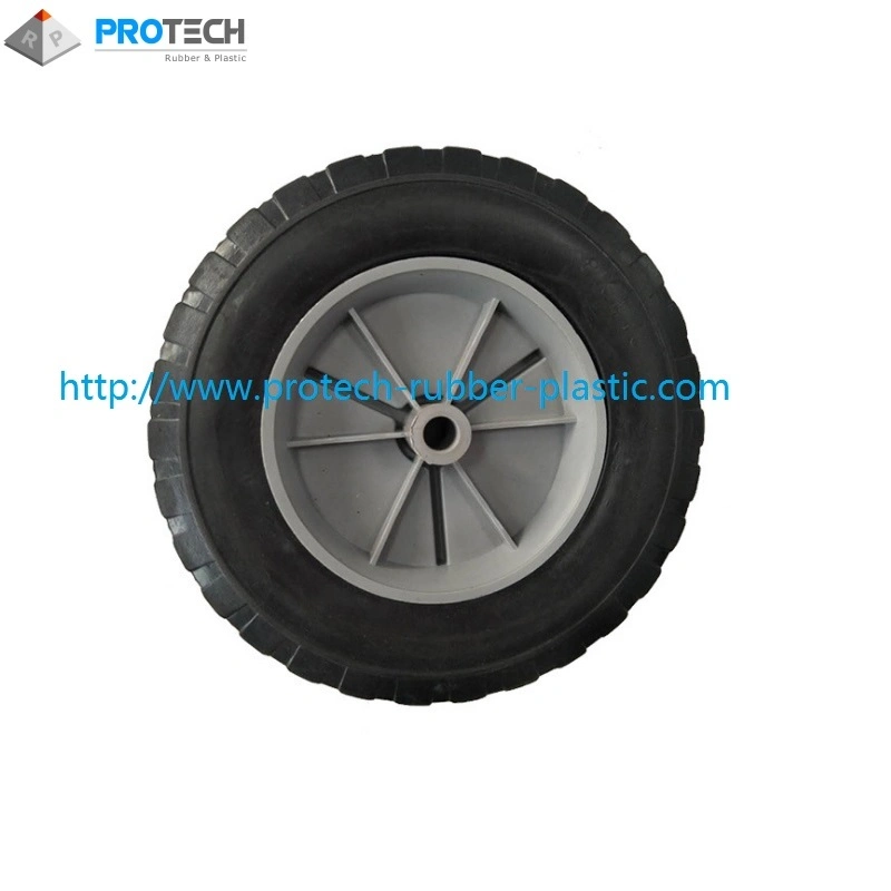 Customized Hand Trolley PU Foam/Foaming Tyre Wheelbarrow / Barrow Solid Rubber Wheel