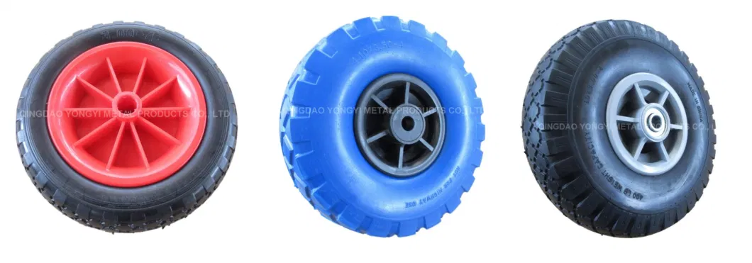 3.00-8 3.25-8 4.00-8 Color Solid PU Polyurethane Puncture Resistant Flat PU Foam Wheel Wheelbarrow Wheels