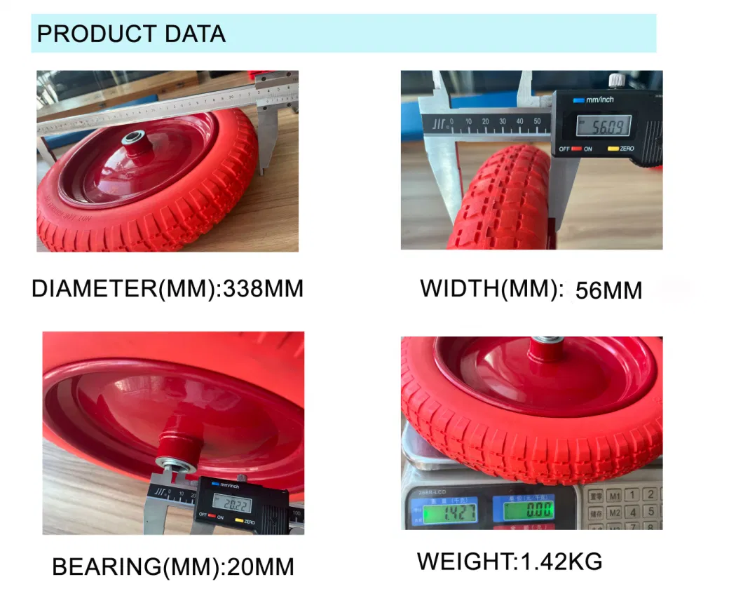 13 Inch 3.25-8 Polyurethane Puncture Proof Flat Free Tires Garden Carts Lawn Mower PU Foam Wheels