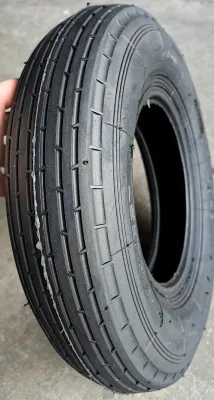 Gommata gommata con motivo a costola da 4.00-8 16 pollici di alta qualità Ruota del veicolo a mano con pneumatici