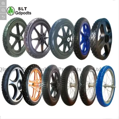 Ruote in lega di alluminio 24X2.125 mozzo ruota ruote in PU espanso Cerchio a razze ruote carrello attrezzi