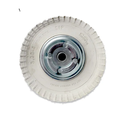 Carrello per autocarro a mano ruota piena gommata 3.00-4 e ruota senza tubo