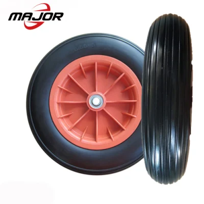 Ruote in PU espanso senza superficie piana per carrelli e ruote Barrow 3.50-8 ruota con ingrassatore