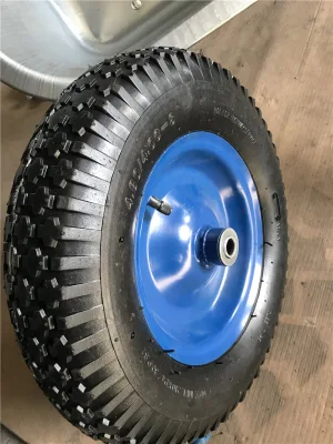 4.00-8 ruota in gomma pneumatica, ruota a carropola ruota in acciaio cerchione con cuscinetto a sfere, pneumatico in nylon 2pr 4pr per carropola