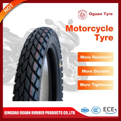 ISO9001 fabbrica fabbricazione di gomma naturale Bajaj MRF CST Ceat Pattern Pneumatico senza tubo per motociclette