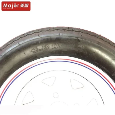 Imbarcazione sportiva da 20 pollici con pneumatici pneumatici in gomma da rimorchio ATV senza tubo Ruota del rimorchio 4.80-12