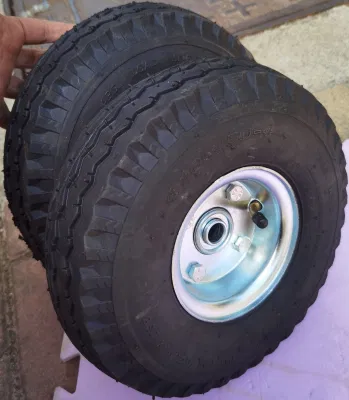 Ruote gommate con pneumatici da 10&quot; per carrelli a mano da giardino Carrofano carrofano