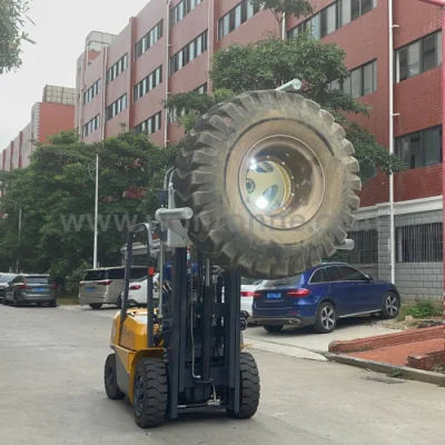 Accessorio per carrello elevatore a forche Tipping Tyre Gripper pneumatici Installazione pneumatici escavatore