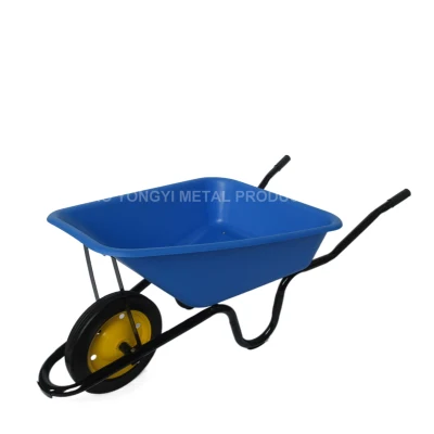  Carriola in metallo per impieghi pesanti con ruota singola Wb3800 hot-selling con Vassoio in acciaio plastico