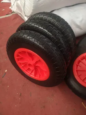 Ruota a carriola con ruote in PU espanso senza carrello piatto