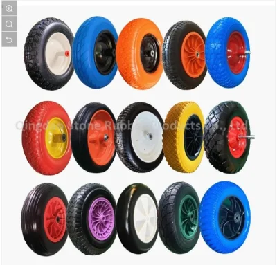 Ruote in lega di alluminio 24X2.125 mozzo ruota ruote in PU espanso Cerchio a razze ruote carrello attrezzi