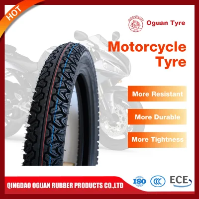 ISO9001 fabbrica fabbricazione di gomma naturale Bajaj MRF CST Ceat Pattern Pneumatico senza tubo per motociclette
