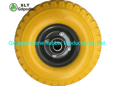 Ruota in schiuma PU piena a prova di foratura piatta 10&quot;X3.00-4 per Carrello a mano