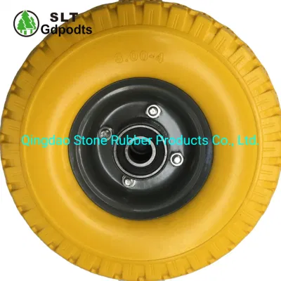 Ruota in schiuma PU piena a prova di foratura piatta 10&quot;X3.00-4 per Carrello a mano