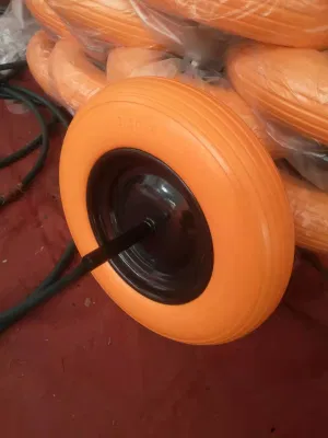 Ruota a carriola con ruote in PU espanso senza carrello piatto