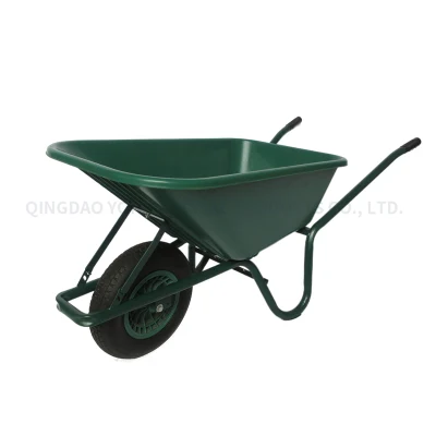  Ruota pneumatica Africa 90L con vassoio in plastica, carriola verniciata verde (WB6414)