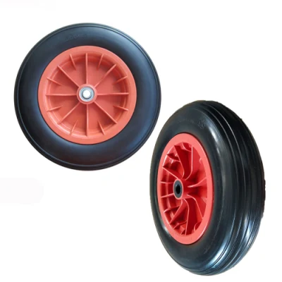 Ruote in PU espanso senza superficie piana per carrelli e ruote Barrow 3.50-8 ruota con ingrassatore