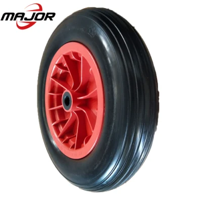 Ruote in PU espanso senza superficie piana per carrelli e ruote Barrow 3.50-8 ruota con ingrassatore
