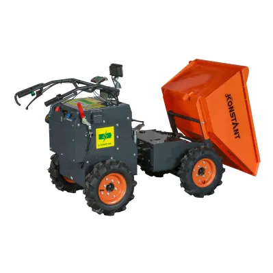 Carrello a punta di mini-caricatrice elettrica da giardino con barra di alimentazione a paraurti Mini trasportatore