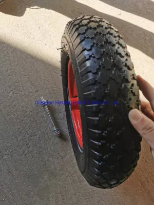 4.00-8 ruota in gomma con cerchione in metallo 6001zz cuscinetto a sfere da 12 mm Assale