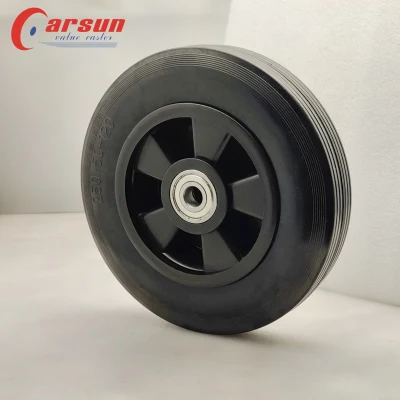 Ruote Carsun 250mm per impieghi pesanti 10 pollici in gomma piena nera Ruote