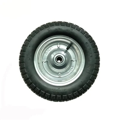 350-7 3.50-7 ruota pneumatica in gomma per carriola da giardino Mozzo in acciaio per autocarro manuale
