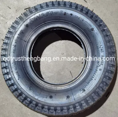 Ruote in gomma per impieghi gravosi utilizzate per carrelli da giardino con carropello 4.10/3.50-6, 4.80/4.00-8