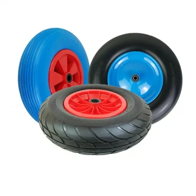 Ruota in PU espanso 4.00-8/4.00-10 con cerchio in acciaio 400-8 400-10 Pneumatico per Barrow