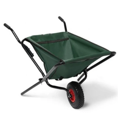  Garden Canvas Cloth Wheelbarrow Yard Pocket Storage telaio pieghevole