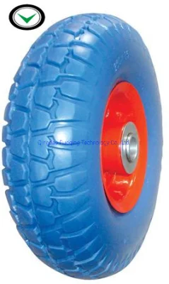 Carrello portarotole in fabbrica per impieghi pesanti senza soild a colori Go Ruota in PU espanso 400-8 con bordo in acciaio/plastica