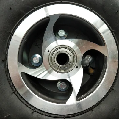 Ruota anteriore con sedia a rotelle in gomma pneumatica 260X85 con cuscinetto sede chiavetta per Skateboard