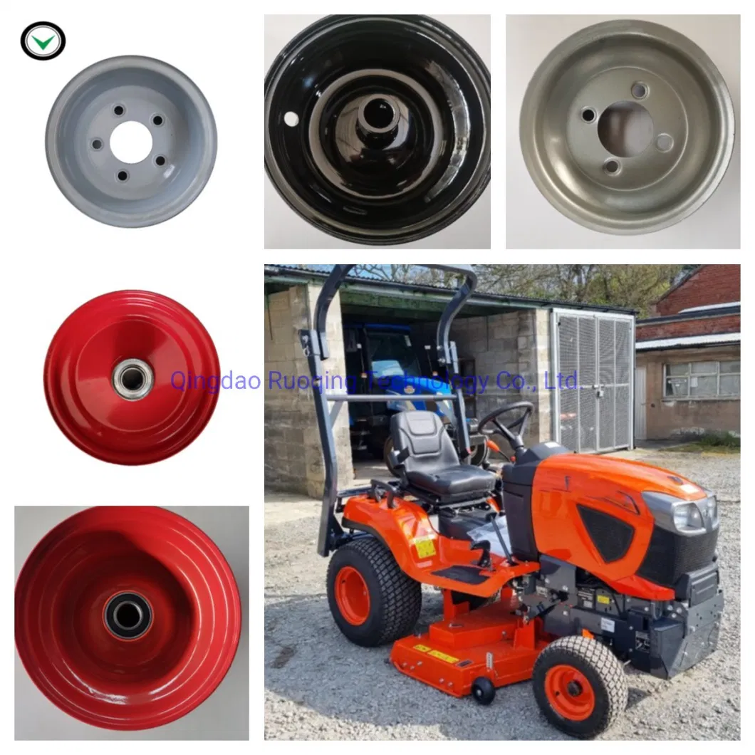 10X8 Factory Heavy Duty Steel Rim Wheel for Tubetype/Tubeless Lawnmower Wheelbarrow Tractor