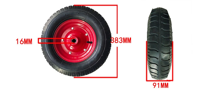 4.00-8 150mm Beach Wheelbarrow Skateboard Bicycle Inflatable Rubber Pneumatic Wheel Tire