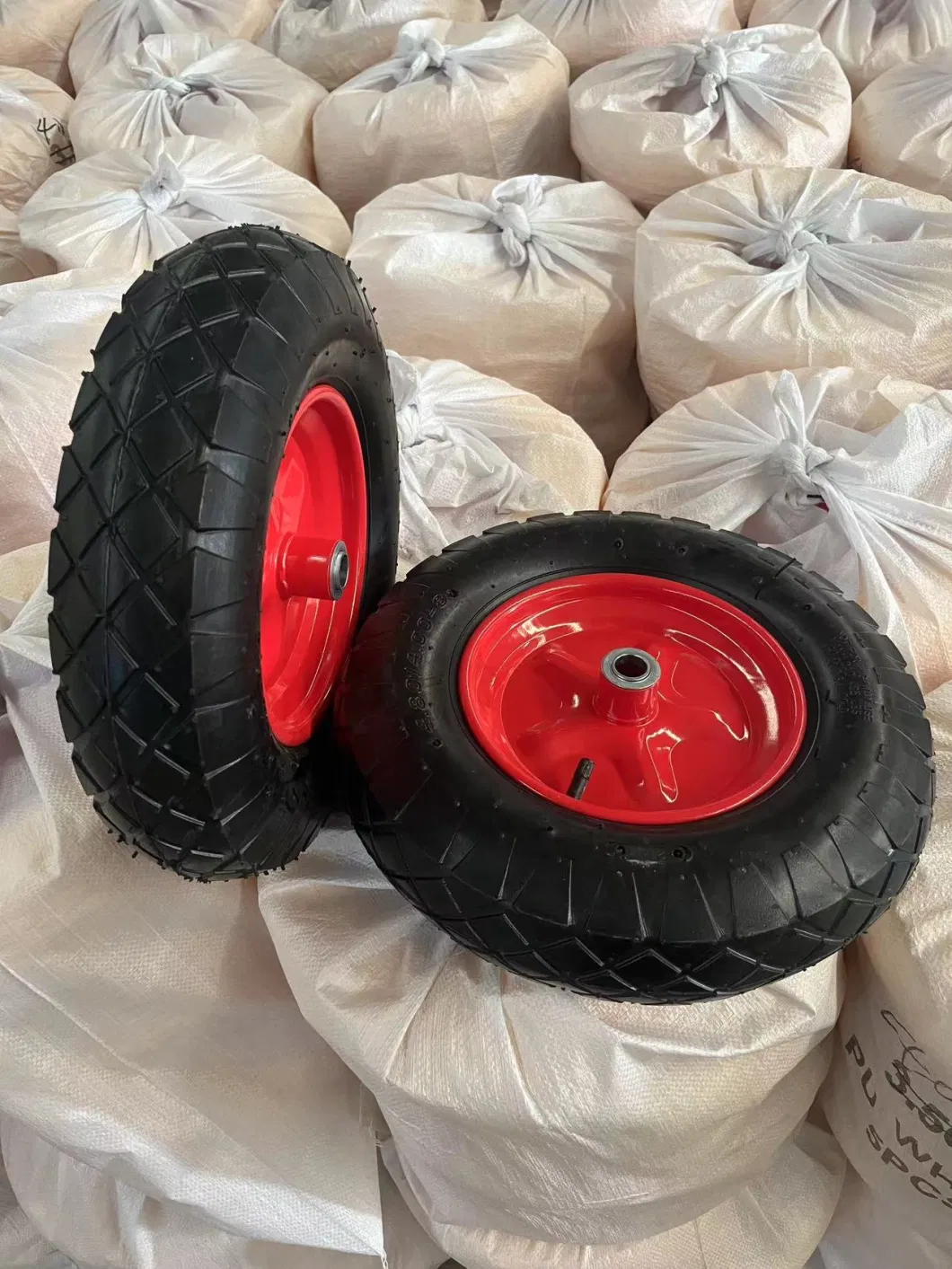 16 Inch 4.00-8 Diamond Pneumatic Rubber Wheel Tyre and Tube Wheelbarrow Tyre