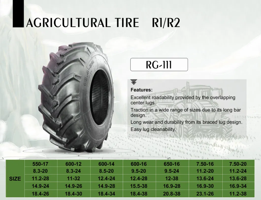Hanmix Industrial Agricultural Farm Irrigation Tyre on Paddy Feald Rice Transplante Wheels Solid Tractor and Harvester Rubber 11.2-24, 11.2-38, 13.6-24,